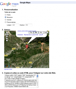 Personnaliser son code google map